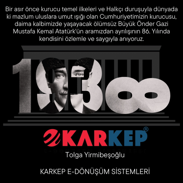 Siyah-Beyaz Modern Sade 10 Kasım Atatürk’ü Anma Instagram Gönderisi